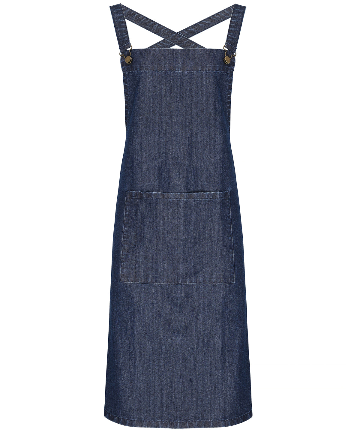 Premier Cross back 'barista' bib apron Indigo Denim
