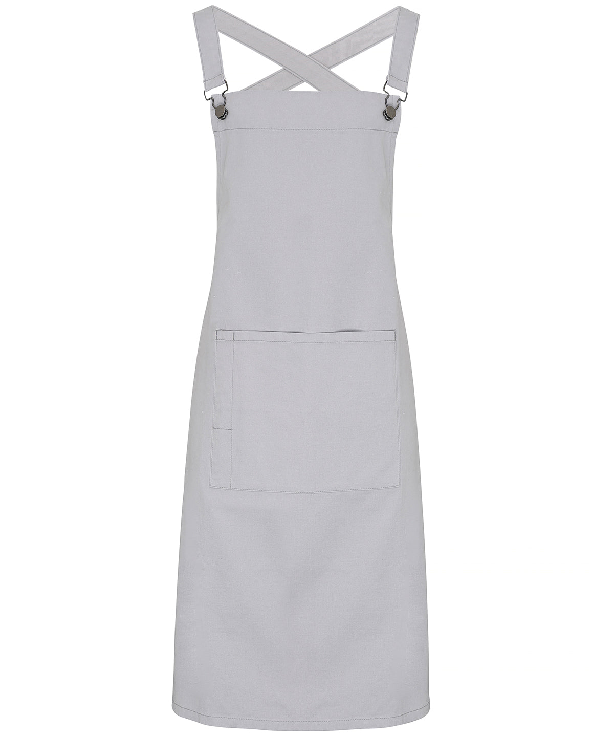 Premier Cross back 'barista' bib apron Silver