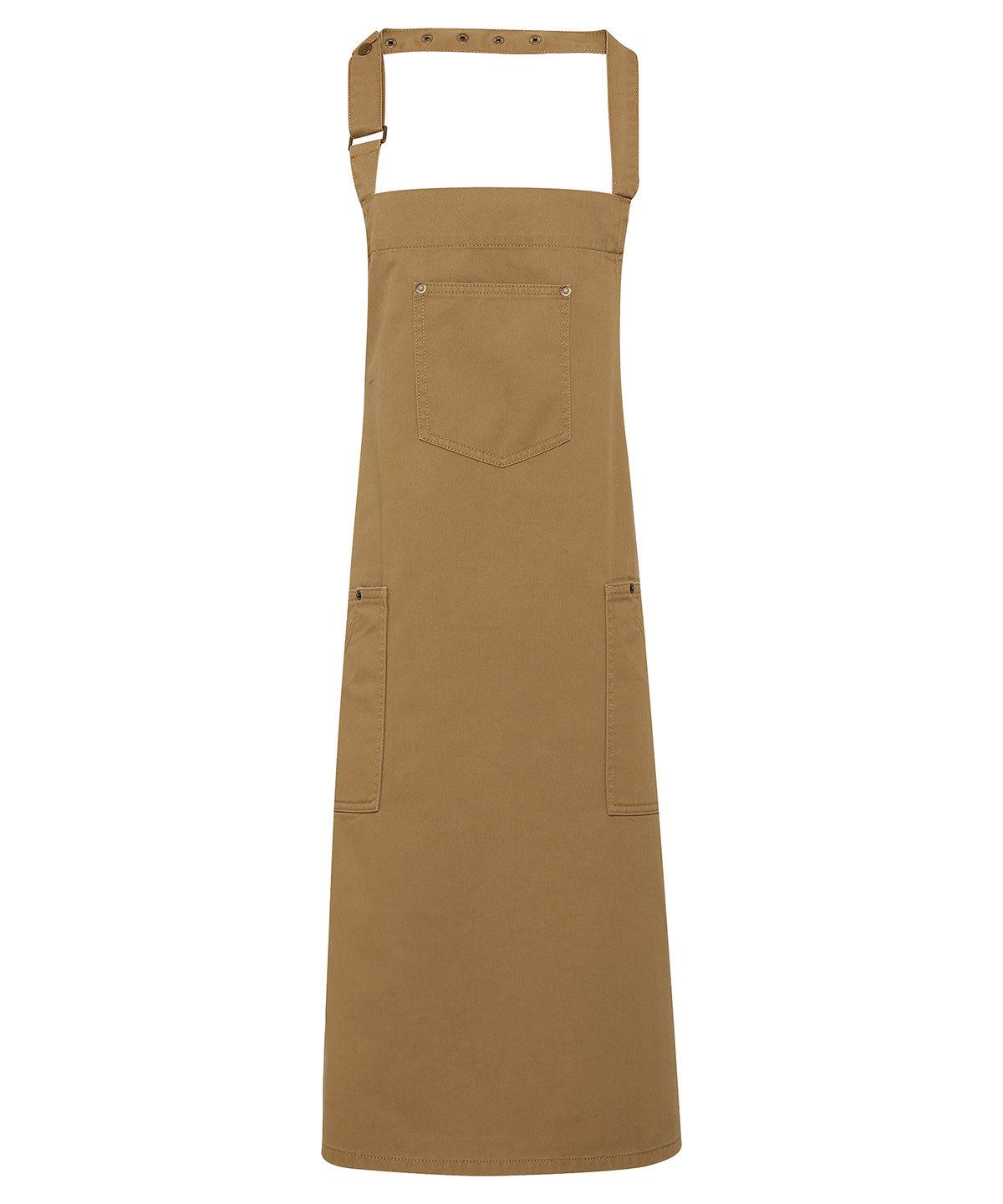 Premier Chino cotton bib apron Khaki