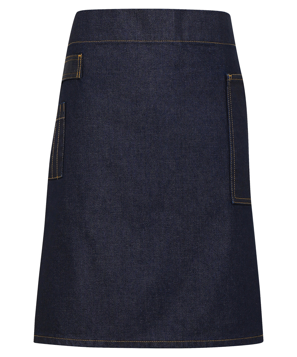 Premier Division waxed-look denim waist apron Indigo Denim