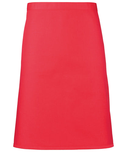 Premier Colours mid-length apron Strawberry Red