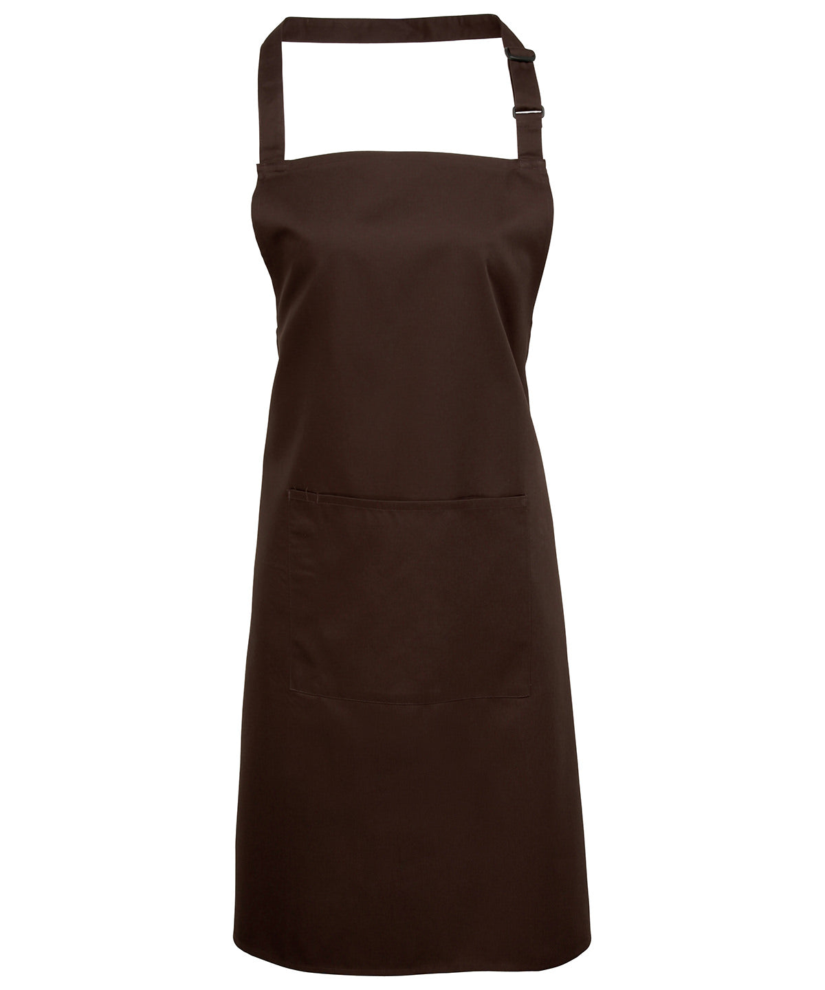 Premier Colours bib apron with pocket Brown
