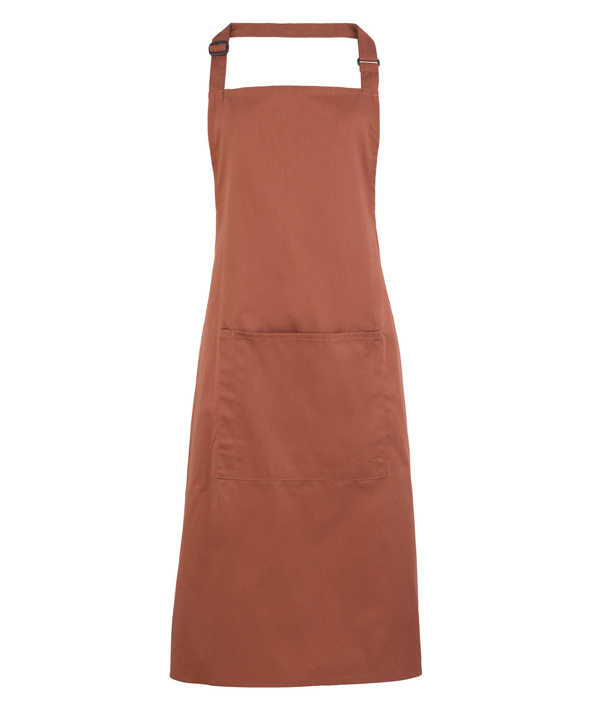 Premier Colours bib apron with pocket Chestnut