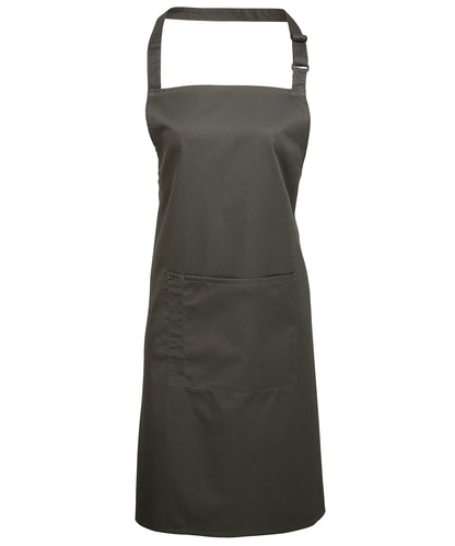 Premier Colours bib apron with pocket Dark Grey