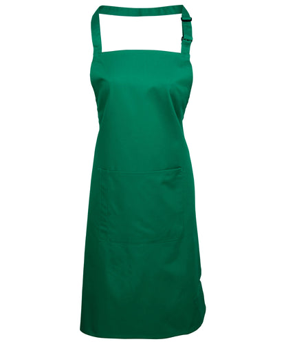 Premier Colours bib apron with pocket Emerald