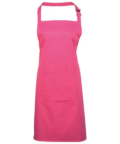 Premier Colours bib apron with pocket Hot Pink