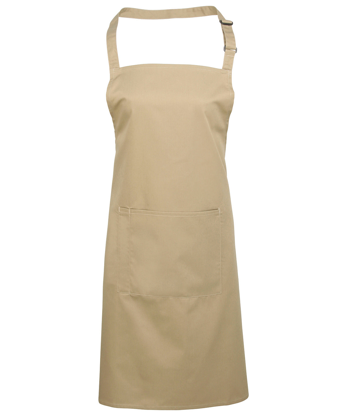 Premier Colours bib apron with pocket Khaki