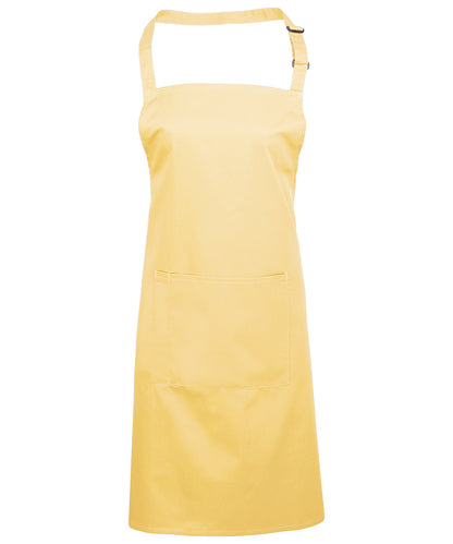 Premier Colours bib apron with pocket Lemon