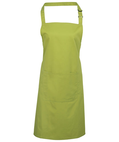 Premier Colours bib apron with pocket Lime