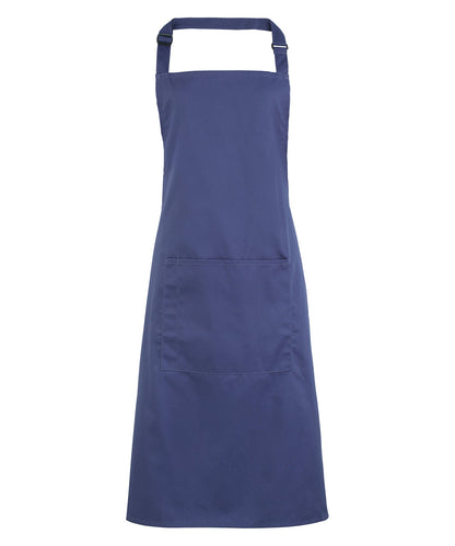 Premier Colours bib apron with pocket Marine Blue