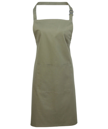 Premier Colours bib apron with pocket Sage