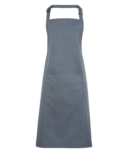 Premier Colours bib apron with pocket Steel