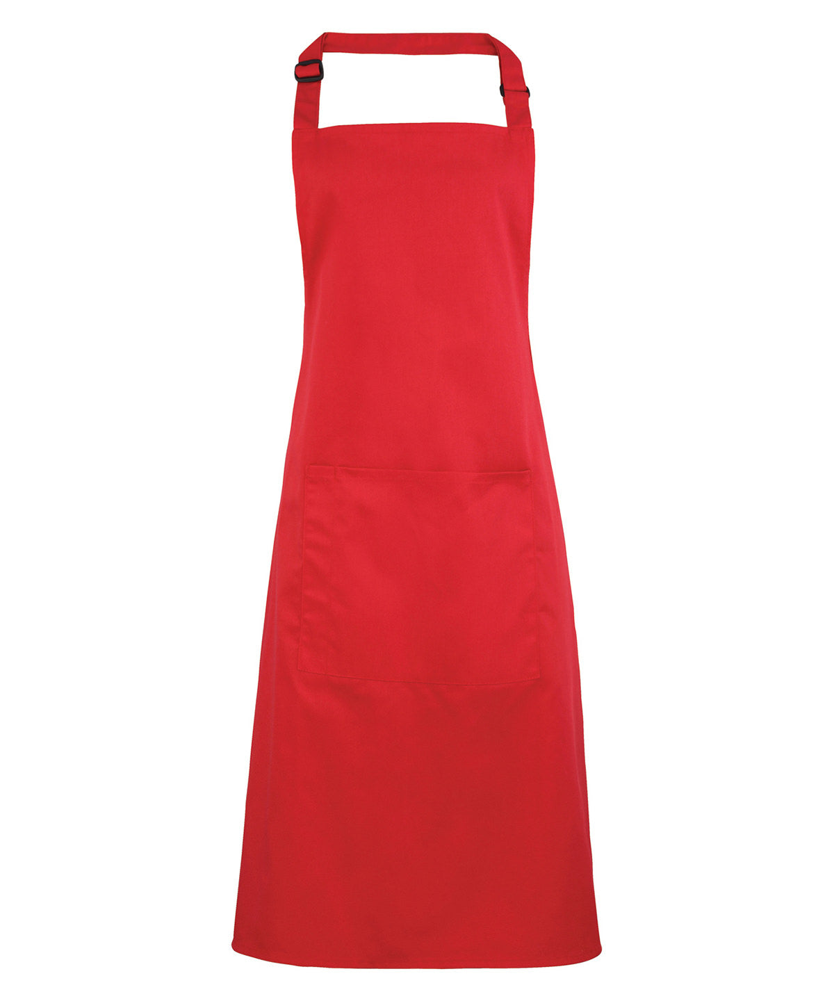 Premier Colours bib apron with pocket Strawberry Red