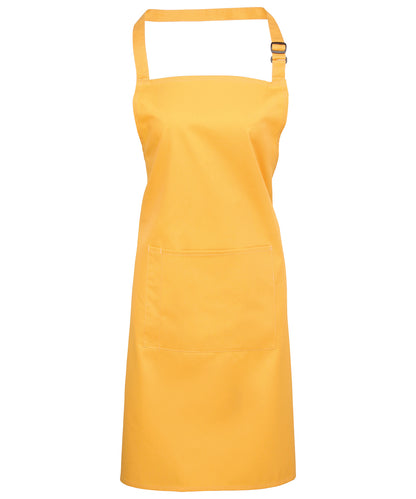 Premier Colours bib apron with pocket Sunflower