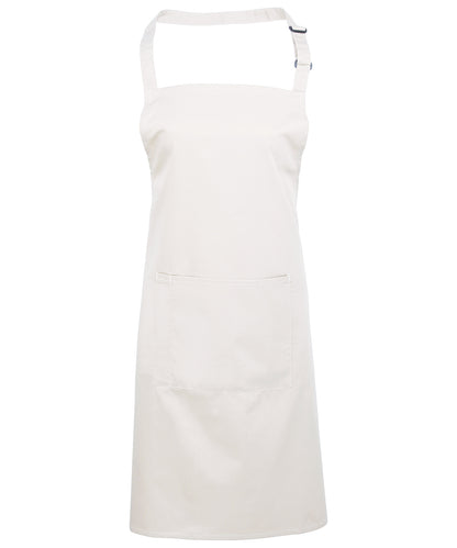 Premier Colours bib apron with pocket White