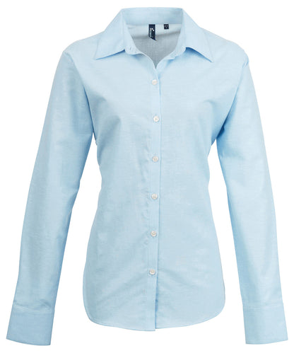 Premier Women's signature Oxford long sleeve shirt Light Blue