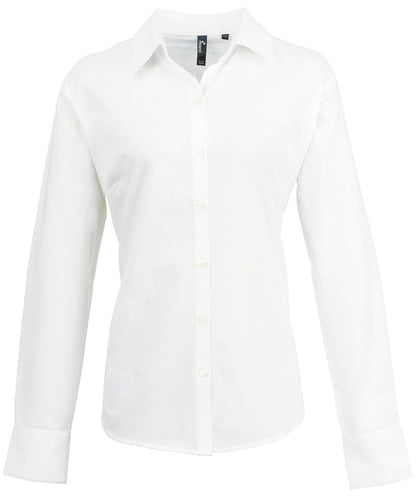 Premier Women's signature Oxford long sleeve shirt White