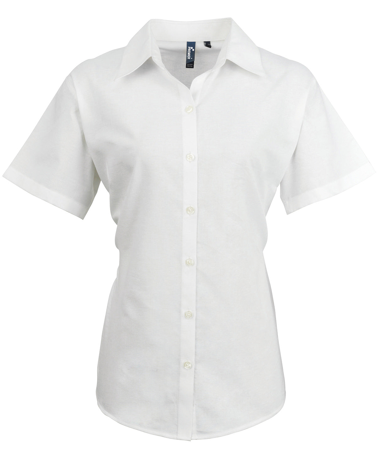 Premier Women's signature Oxford short sleeve shirt White