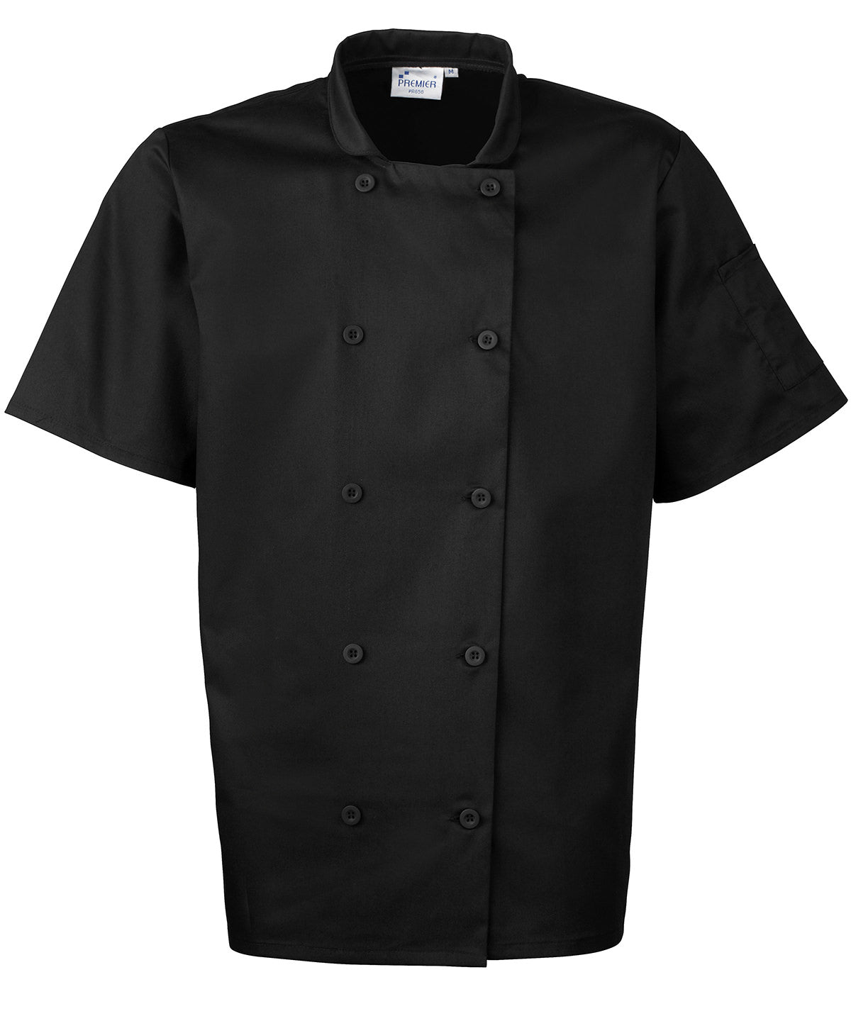 Premier Short sleeve chef’s jacket Black