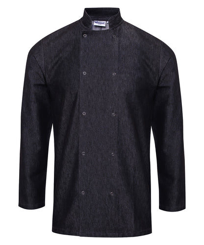 Premier Denim chef's jacket Black Denim