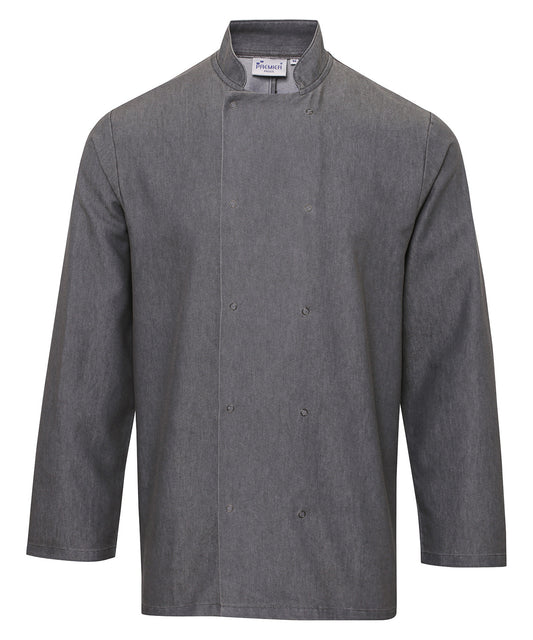 Premier Denim chef's jacket Grey Denim