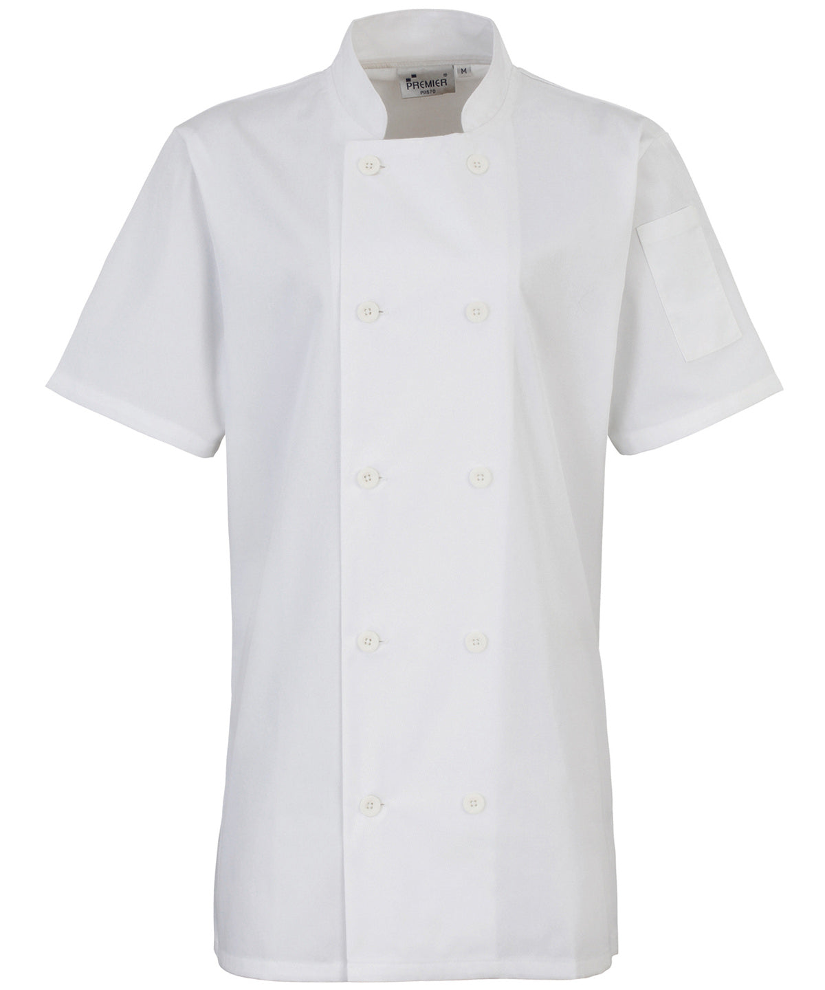 Premier Women's short sleeve chef's jacket White