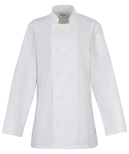 Premier Women's long sleeve chef's jacket White