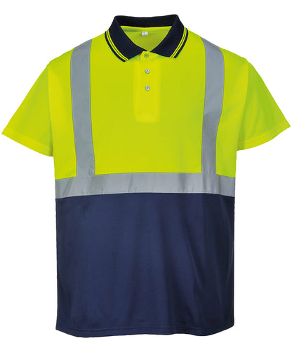 Portwest Two-tone polo (S479) Yellow/Navy