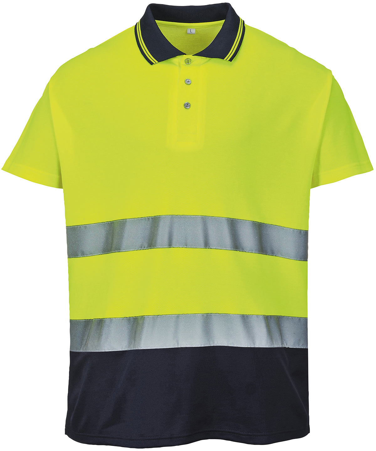 Portwest Two-tone cotton Comfort polo (S174) Yellow/Navy