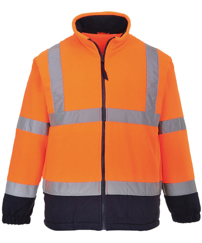 Portwest Hi-vis mesh-lined fleece (F300) Orange/Navy