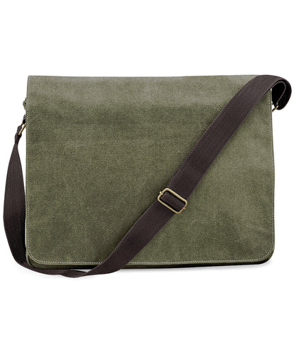 Quadra Vintage canvas despatch bag Vintage Military Green