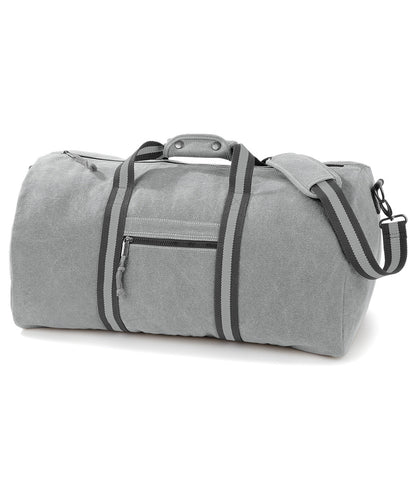Quadra Vintage canvas holdall Vintage Light Grey