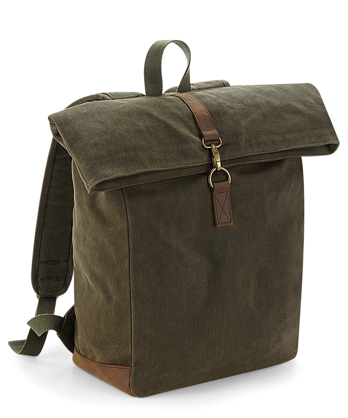 Quadra Heritage waxed canvas backpack Olive Green