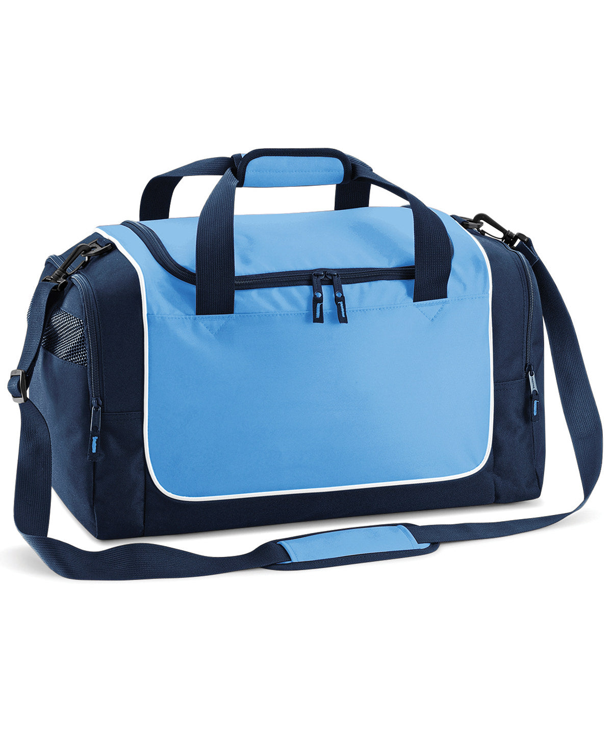 Quadra Teamwear locker bag Sky Blue/French Navy/White