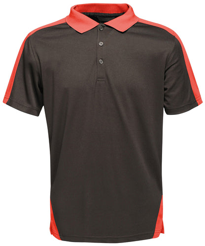 Regatta Professional Contrast wicking polo Black/Classic Red