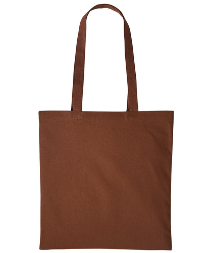 Nutshell Cotton shopper long handle Dark Brown