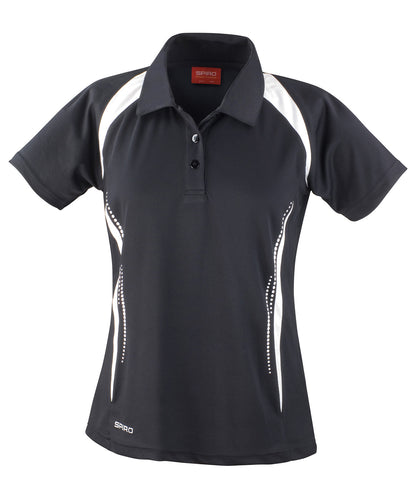 Spiro Women's Spiro team spirit polo Black/White