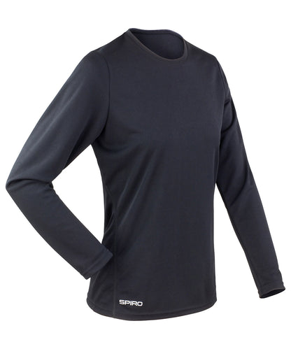 Spiro Women's Spiro quick-dry long sleeve t-shirt Black