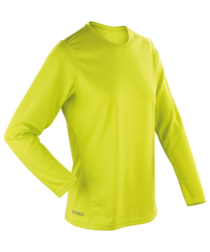 Spiro Women's Spiro quick-dry long sleeve t-shirt Lime Green