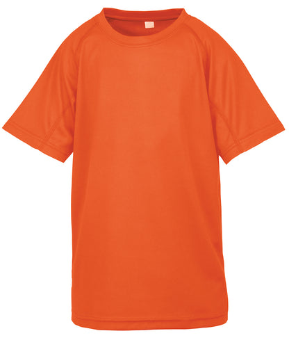 Spiro Junior performance aircool tee Flo Orange