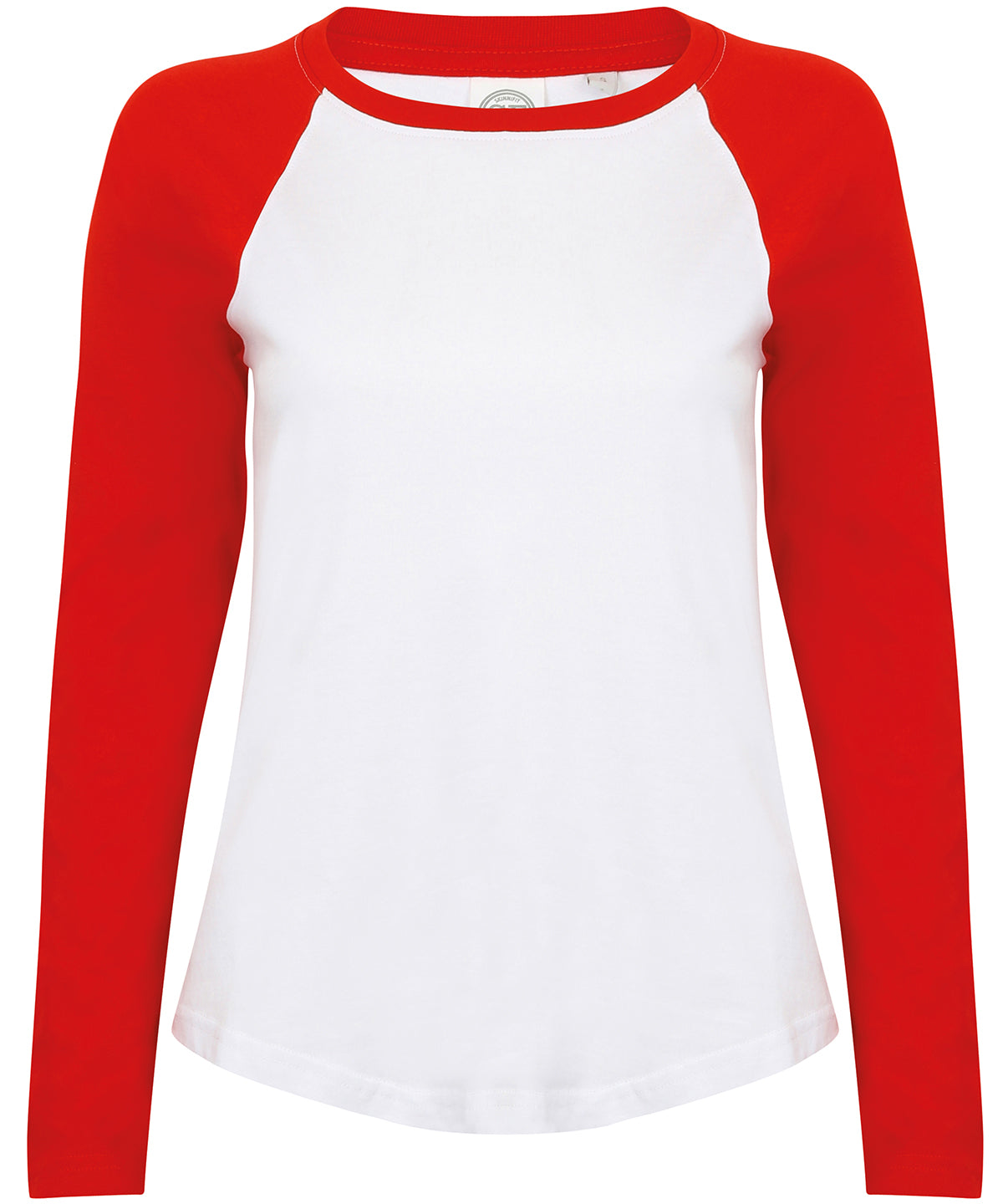 SF Clothing Kids long sleeve baseball T White/Red