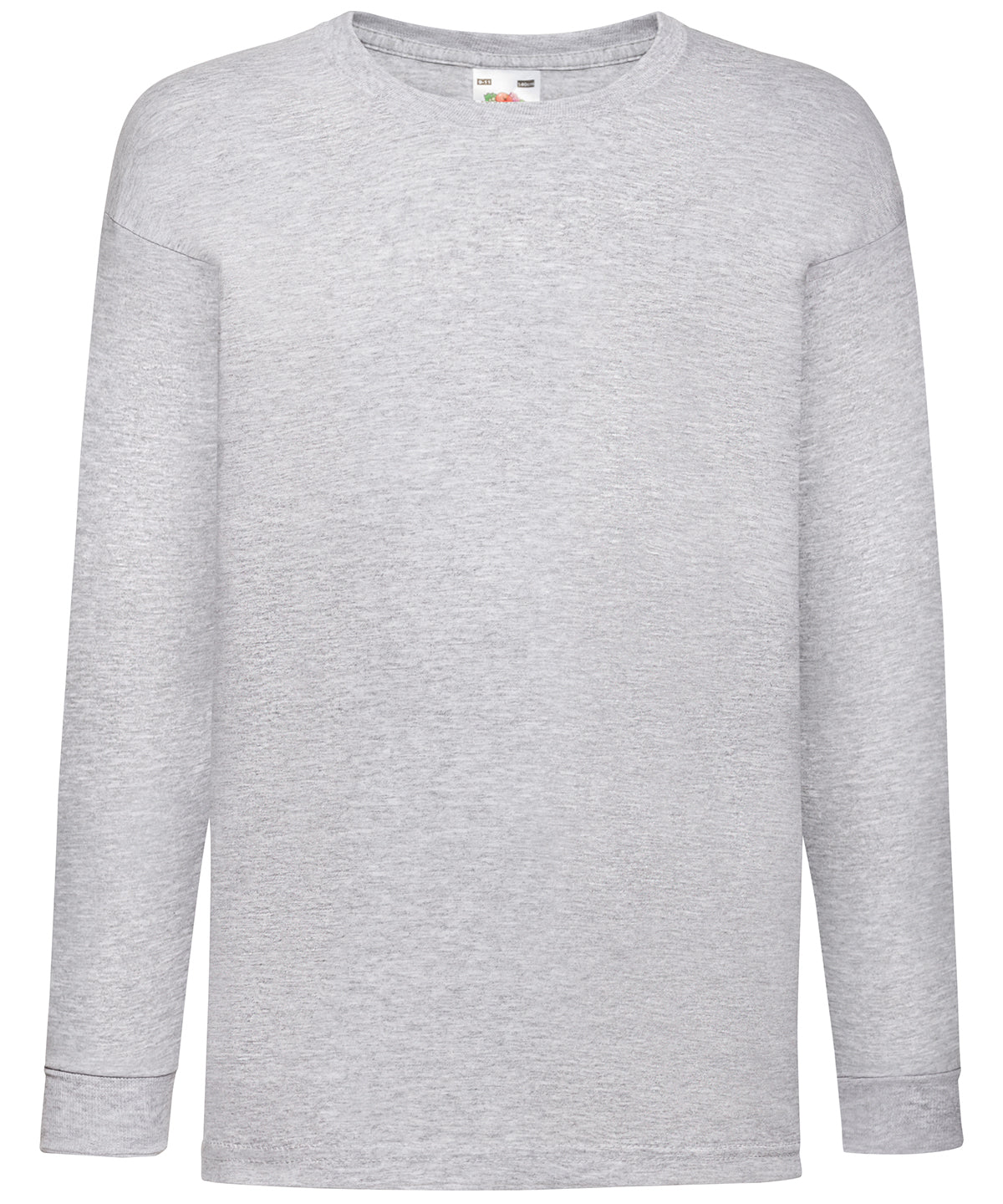 Fruit of the Loom Kids long sleeve valueweight T Heather Grey