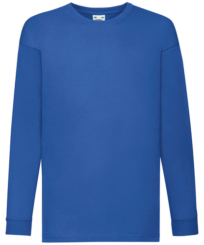 Fruit of the Loom Kids long sleeve valueweight T Royal
