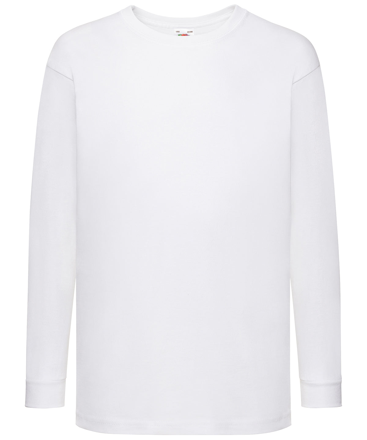 Fruit of the Loom Kids long sleeve valueweight T White