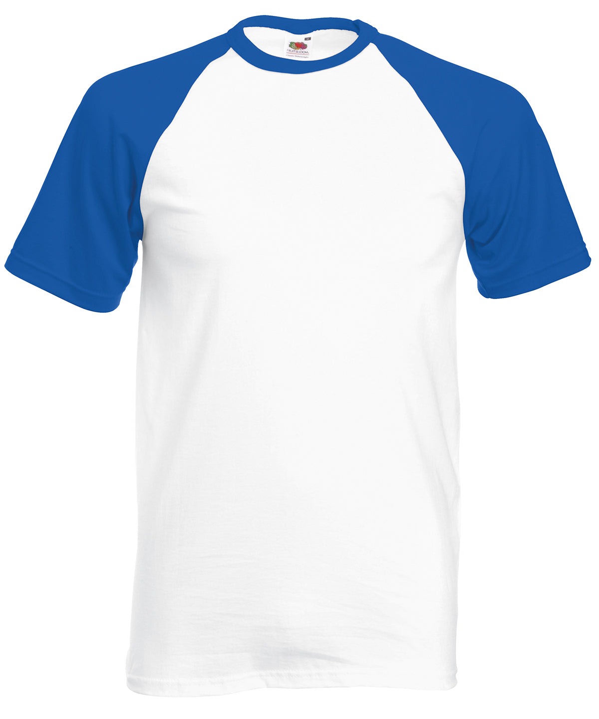 Fruit of the Loom Short sleeve baseball T White/Royal Blue*