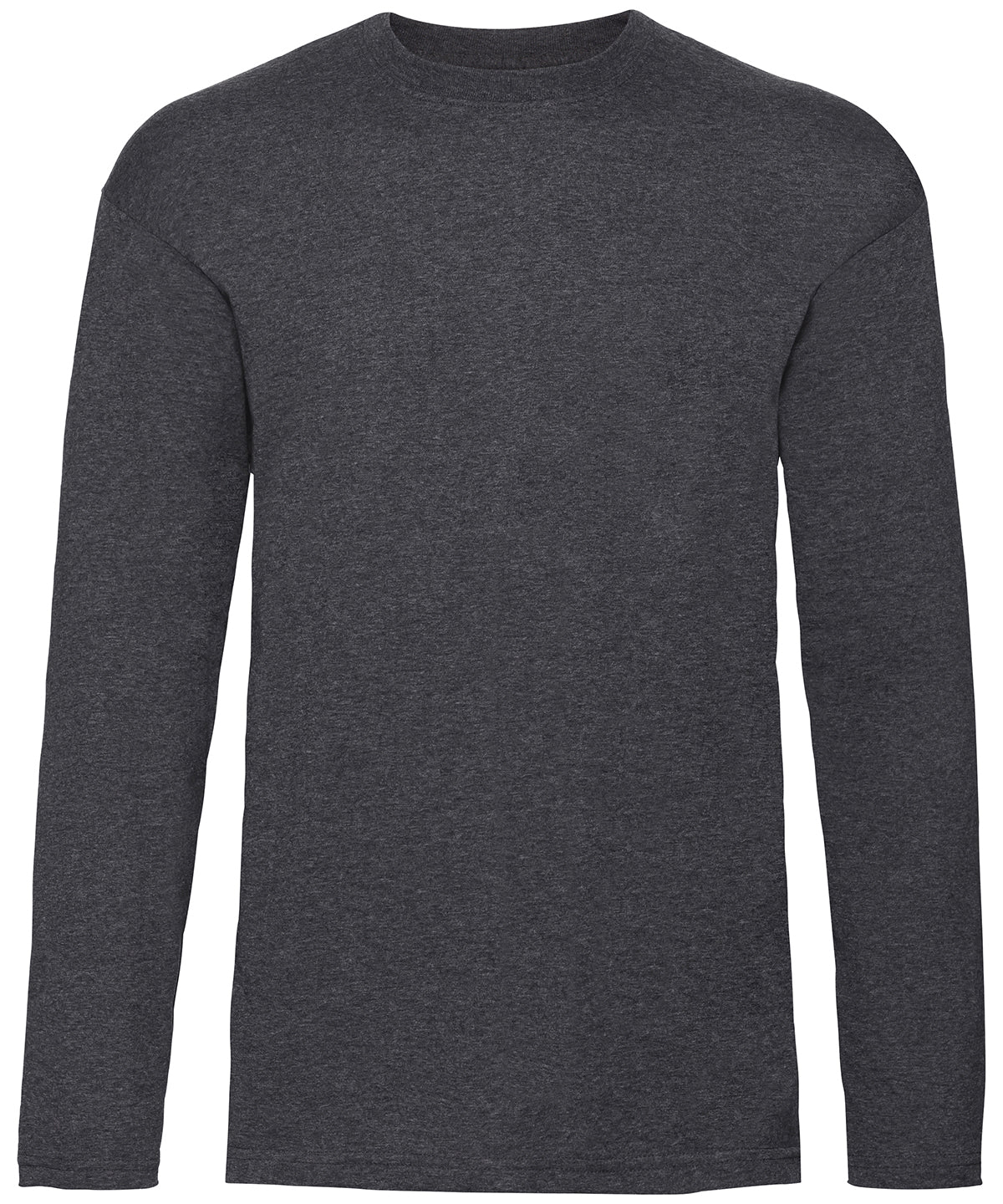 Fruit of the Loom Valueweight long sleeve T Dark Heather Grey