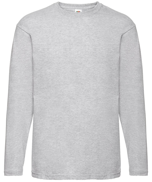 Fruit of the Loom Valueweight long sleeve T Heather Grey*