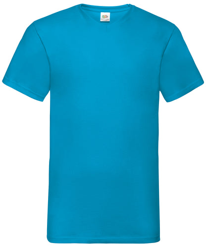 Fruit of the Loom Valueweight v-neck T Azure Blue