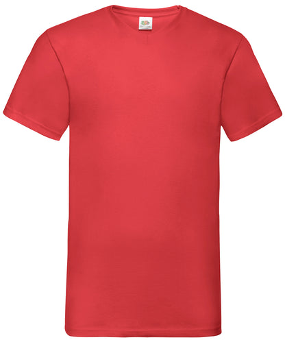 Fruit of the Loom Valueweight v-neck T Red