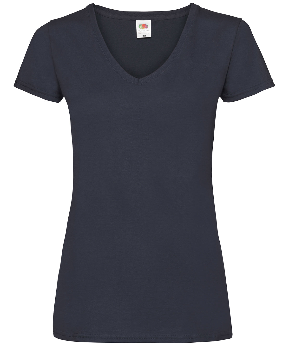 Fruit of the Loom Women's valueweight v-neck T Deep Navy